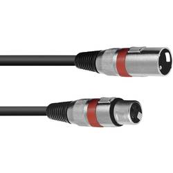 Omnitronic 3022047R XLR propojovací kabel [1x XLR zástrčka 3pólová - 1x XLR zásuvka 3pólová] 3.00 m černá