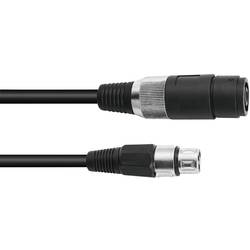 Omnitronic 3022050N XLR propojovací kabel [1x XLR zástrčka 3pólová - 1x XLR zásuvka 3pólová] 5.00 m černá