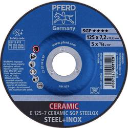 PFERD 62212300 E 125-7 CERAMIC SGP STEELOX brusný kotouč lomený Průměr 125 mm Ø otvoru 22.23 mm nerezová ocel, ocel 10 ks