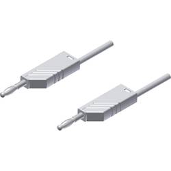 SKS Hirschmann MLN 25/2,5 WS měřicí kabel [lamelová zástrčka 4 mm - lamelová zástrčka 4 mm] 25.00 cm;bílá;1 ks