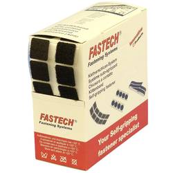 FASTECH® B20-SQ999905 čtvercové suché zipy zalepení hotmelt háčková a flaušová část (d x š) 20 mm x 20 mm černá 460 díly