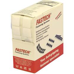 FASTECH® B20-SQ000005 čtvercové suché zipy zalepení hotmelt háčková a flaušová část (d x š) 20 mm x 20 mm bílá 460 díly