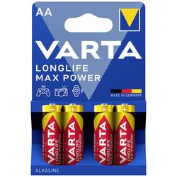 Varta LONGLIFE Max Power AA Bli 4 tužková baterie AA alkalicko-manganová, 2900 mAh, 1.5 V, 4 ks