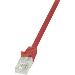 LogiLink CP2064U RJ45 síťové kabely, propojovací kabely CAT 6 U/UTP 3.00 m červená s ochranou 1 ks