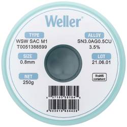 Weller WSW SAC M1 bezolovnatý pájecí cín cívka Sn3,0Ag0,5Cu 250 g 0.8 mm