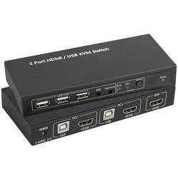 SpeaKa Professional 2 porty přepínač KVM HDMI USB 1920 x 1080 Pixel, 3840 x 2160 Pixel