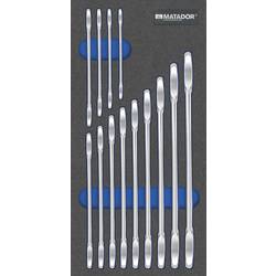 Matador Schraubwerkzeuge 81644100 sada oboustranných plochých klíčů 13dílná Délka klíče (palce) (jen pro nadpis) 1/2 - 25/32