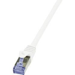 LogiLink CQ3101S RJ45 síťové kabely, propojovací kabely CAT 6A S/FTP 15.00 m bílá samozhášecí, s ochranou 1 ks
