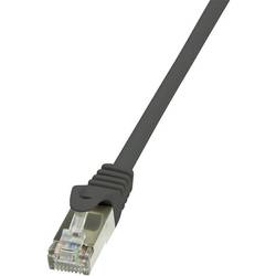 LogiLink CP2063S RJ45 síťové kabely, propojovací kabely CAT 6 F/UTP 3.00 m černá s ochranou 1 ks