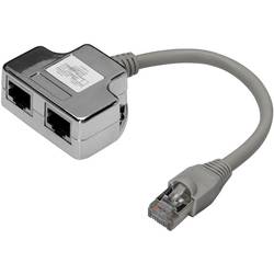 Digitus RJ45 síťový adaptér CAT 5, CAT 5e [1x RJ45 zástrčka - 2x RJ45 zásuvka] 0.19 m šedá