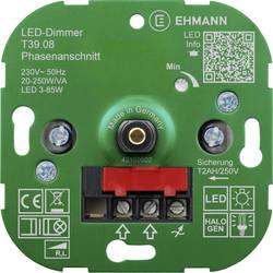 Ehmann 3900x0800 stmívač pod omítku Vhodné pro svítidlo: LED žárovka, energeticky úsporná žárovka, halogenová žárovka, žárovka