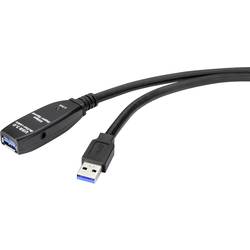 Renkforce USB kabel USB 3.2 Gen1 USB-A zástrčka, USB-A zásuvka 5.00 m černá RF-4598344