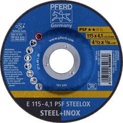 PFERD 62011531 E 115-4,1 PSF STEELOX brusný kotouč lomený Průměr 115 mm Ø otvoru 22.23 mm nerezová ocel, ocel 10 ks