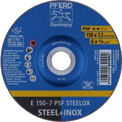 PFERD 62015640 E 150-7 PSF STEELOX brusný kotouč lomený Průměr 150 mm Ø otvoru 22.23 mm nerezová ocel, ocel 10 ks