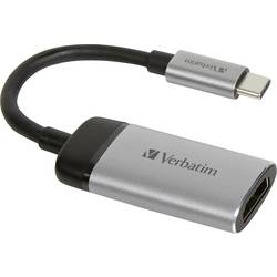 Verbatim 49143 USB-C® adaptér [1x USB-C® zástrčka - 1x HDMI zásuvka] stříbrná (matná) 0.10 m