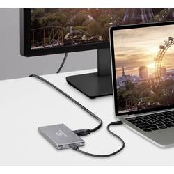 Renkforce RF-4599772 USB-C® dokovací stanice Vhodné pro značky (dokovací stanice pro notebook): univerzální Rozšiřující patice M.2 SSD, integrovaná čtečka