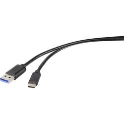 Renkforce USB kabel USB 3.2 Gen1 (USB 3.0 / USB 3.1 Gen1) USB-A zástrčka, USB-C ® zástrčka 0.50 m černá RF-4599658