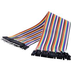 Renkforce JKMF403 Jumper kabely Arduino, Banana Pi, Raspberry Pi® [40x zástrčka drátového můstku - 40x zásuvka drátového můstku] 30.00 cm barevná
