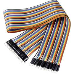 Renkforce JKMM406 Jumper kabely Arduino, Banana Pi, Raspberry Pi® [40x zástrčka drátového můstku - 40x zástrčka drátového můstku] 60.00 cm barevná
