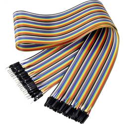 Renkforce JKMF406 Jumper kabely Arduino, Banana Pi, Raspberry Pi® [40x zástrčka drátového můstku - 40x zásuvka drátového můstku] 60.00 cm barevná