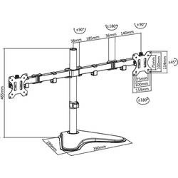 SpeaKa Professional SP-6644612 Secundus držák monitoru 2 Displej: (s) 33,0 cm (13) - 81,3 cm (32) černá naklápěcí, nakláněcí, otočný