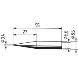 Ersa 842 UD pájecí hrot tužkový, prodloužený Velikost hrotů 0.4 mm Obsah 1 ks