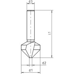 Alpen 0239000630100 záhlubník 6.30 mm Neizolované válcová stopka 1 ks