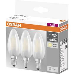 OSRAM HOMELIGHTING 4058075819375 LED Energetická třída (EEK2021) E (A - G) E14 svíčkový tvar 4.2 W = 40 W teplá bílá (Ø x v) 35 mm x 100 mm vlákno 3 ks