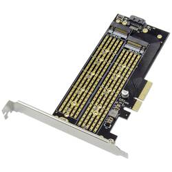 Digitus DS-33172 2 + 1 port Řadič M.2 PCIe x4 Vhodný pro (SSD): M.2 SATA SSD, M.2 PCIe NVMe SSD vč. nízkoprofilového krycího plechu na prázdný slot