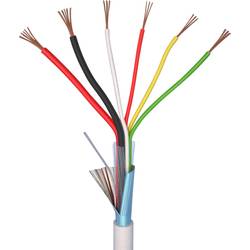 ELAN 25041 alarmový kabel LiYY 4 x 0.22 mm² + 2 x 0.50 mm² bílá metrové zboží