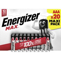 Energizer Max mikrotužková baterie AAA alkalicko-manganová 1.5 V 20 ks