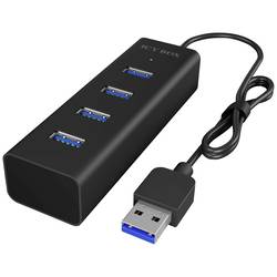 ICY BOX USB 3.0-hub černá