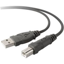 Belkin USB kabel USB 2.0 USB-A zástrčka, USB-B zástrčka 3.00 m šedá F3U133b10