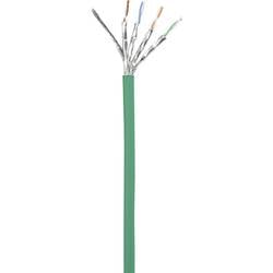 Renkforce RF-5224646 RJ45 síťové kabely, propojovací kabely CAT 6A S/FTP 10.00 m zelená s ochranou, samozhášecí 1 ks
