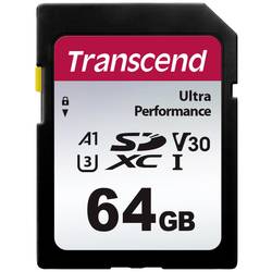 Transcend TS64GSDC340S paměťová karta SDXC 64 GB A1 Application Performance Class, v30 Video Speed Class, UHS-Class 3 nárazuvzdorné, vodotěsné