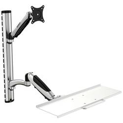 SpeaKa Professional SP-MM-730 držák na zeď pro monitor 1 Displej: (s) 43,2 cm (17) - 68,6 cm (27) černá/stříbrná nastavitelná výška, naklápěcí, nakláněcí,