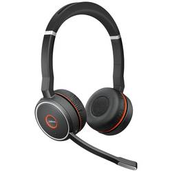 Jabra Evolve 75 Second Edition - MS-Teams telefon Sluchátka On Ear bezdrátová, Bluetooth®, kabelová stereo černá Redukce šumu mikrofonu, Potlačení hluku