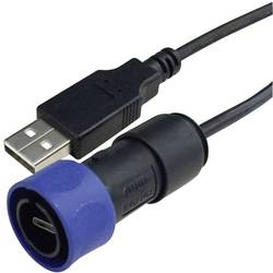 Bulgin USB kabel USB 2.0 USB-A zástrčka, USB Micro-B zástrčka 2.00 m černá, modrá PXP4040/B/2M00