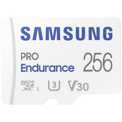 Samsung PRO Endurance paměťová karta microSDXC 256 GB Class 10, UHS-Class 3, v30 Video Speed Class podpora videa 4K, vč. SD adaptéru, nárazuvzdorné