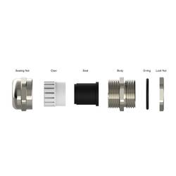 TRU COMPONENTS TC-10305396 kabelová průchodka PG36 mosaz (poniklovaná) kov 1 ks