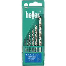 Heller Tools 17735 D HSS sada spirálových vrtáku do kovu, 6dílná, 2 mm, 3 mm, 4 mm, 5 mm, 6 mm, 8 mm, Cobalt, DIN 338, válcová stopka, 1 sada