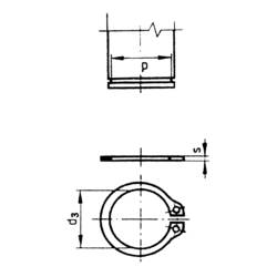 TOOLCRAFT 9 D471 194748 pojistné kroužky vnitřní Ø: 8.4 mm DIN 471 pružinová ocel 100 ks