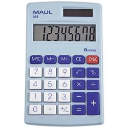 Maul M 8 kapesní kalkulačka světle modrá Displej (počet míst): 8 na baterii, solární napájení