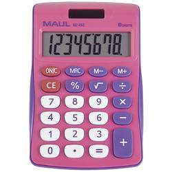 Maul MJ 450 stolní kalkulačka růžová Displej (počet míst): 8 na baterii, solární napájení (š x v) 113 mm x 72 mm