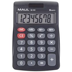 Maul MJ 450 stolní kalkulačka černá Displej (počet míst): 8 na baterii, solární napájení (š x v) 113 mm x 72 mm