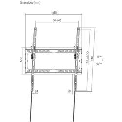 SpeaKa Professional SP-TVM-601 TV držák na zeď 94,0 cm (37) - 203,2 cm (80) naklápěcí Menší vzdálenost od stěny