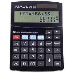 Maul MTL 800 stolní kalkulačka černá Displej (počet míst): 12 na baterii, solární napájení