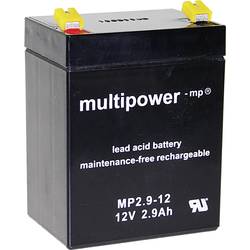 multipower MP2,9-12 A97275 olověný akumulátor 12 V 2.9 Ah olověný se skelným rounem (š x v x h) 79 x 107 x 56 mm plochý konektor 4,8 mm bezúdržbové, nepatrné