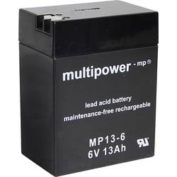 multipower MP13-6 A96801 olověný akumulátor 6 V 13 Ah olověný se skelným rounem (š x v x h) 108 x 140 x 70 mm plochý konektor 4,8 mm, plochý konektor 6,35 mm