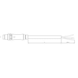 TE Connectivity upravený zástrčkový konektor pro senzory - aktory, 1-2273000-1, piny: 3, 1.50 m, 1 ks